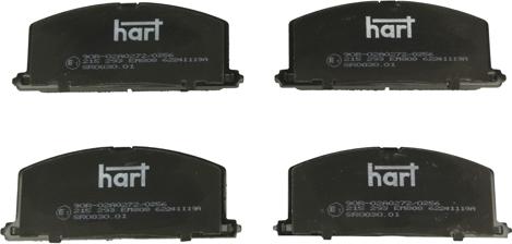Hart 215 293 — Zestaw klocków hamulcowych, hamulce tarczowe
