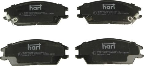 Hart 215 253 — Zestaw klocków hamulcowych, hamulce tarczowe