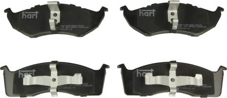 Hart 215 268 — Zestaw klocków hamulcowych, hamulce tarczowe