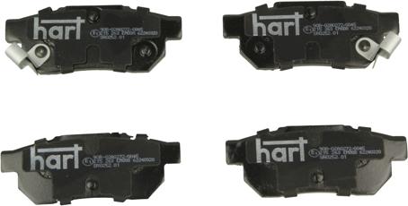 Hart 215 263 — Zestaw klocków hamulcowych, hamulce tarczowe