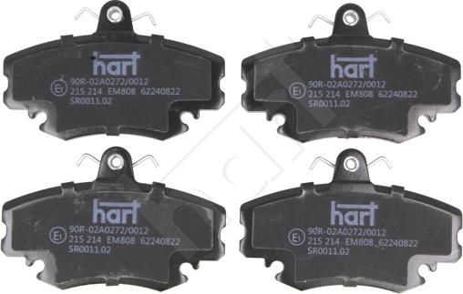 Hart 215 214 - KLOCKI HAMULCOWE PRZÓD