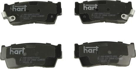 Hart 215 237 — Zestaw klocków hamulcowych, hamulce tarczowe