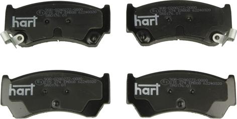 Hart 215 274 — Zestaw klocków hamulcowych, hamulce tarczowe