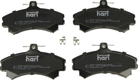 Hart 217 565 — Zestaw klocków hamulcowych, hamulce tarczowe