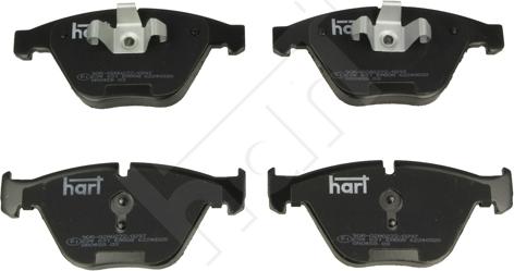 Hart 234 631 — Zestaw klocków hamulcowych, hamulce tarczowe
