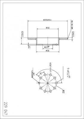 Hart 229 047 — Tarcza hamulcowa