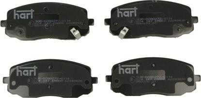 Hart 224 147 — Zestaw klocków hamulcowych, hamulce tarczowe