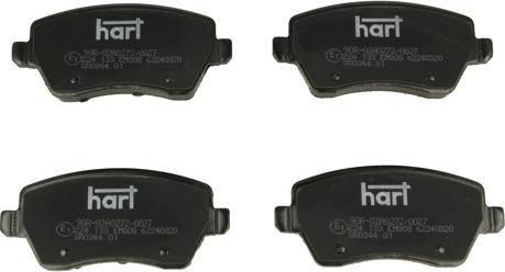 Hart 224 133 — Zestaw klocków hamulcowych, hamulce tarczowe