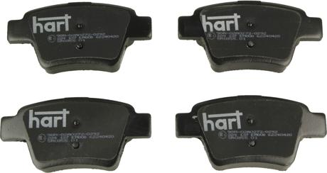 Hart 224 137 — Zestaw klocków hamulcowych, hamulce tarczowe