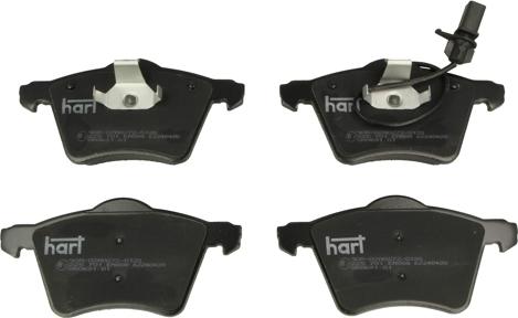 Hart 225 701 — Zestaw klocków hamulcowych, hamulce tarczowe