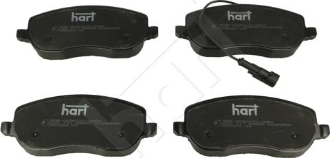Hart 225 711 — Zestaw klocków hamulcowych, hamulce tarczowe