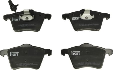 Hart 226 048 — Zestaw klocków hamulcowych, hamulce tarczowe