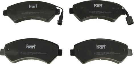 Hart 226 061 — Zestaw klocków hamulcowych, hamulce tarczowe