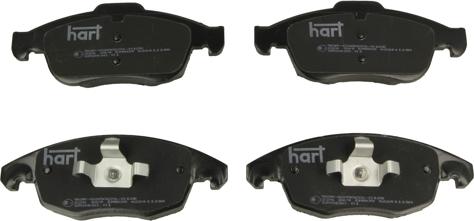 Hart 226 369 — Zestaw klocków hamulcowych, hamulce tarczowe