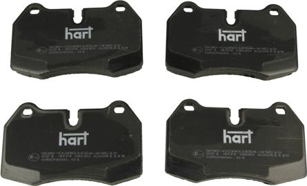 Hart 221 409 — Zestaw klocków hamulcowych, hamulce tarczowe