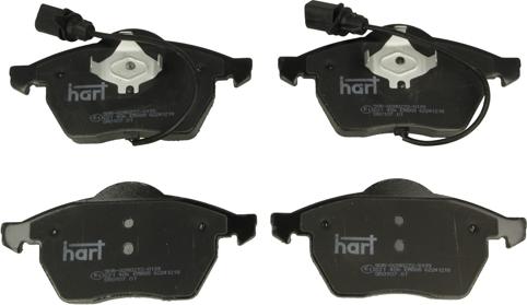 Hart 221 406 — Zestaw klocków hamulcowych, hamulce tarczowe