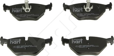 Hart 221 402 — Zestaw klocków hamulcowych, hamulce tarczowe