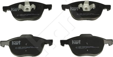 Hart 221 418 — Zestaw klocków hamulcowych, hamulce tarczowe