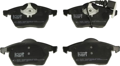 Hart 221 640 — Zestaw klocków hamulcowych, hamulce tarczowe