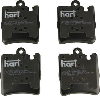 Hart 221 647 — Zestaw klocków hamulcowych, hamulce tarczowe