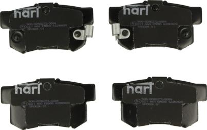 Hart 221 660 — Zestaw klocków hamulcowych, hamulce tarczowe