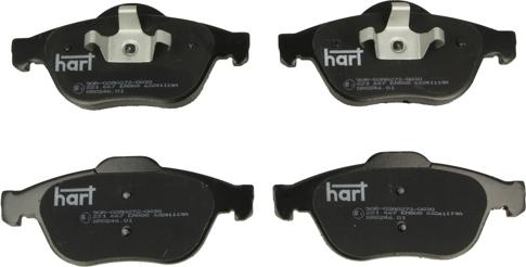 Hart 221 667 — Zestaw klocków hamulcowych, hamulce tarczowe