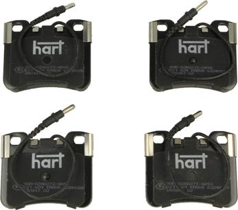 Hart 221 609 — Zestaw klocków hamulcowych, hamulce tarczowe