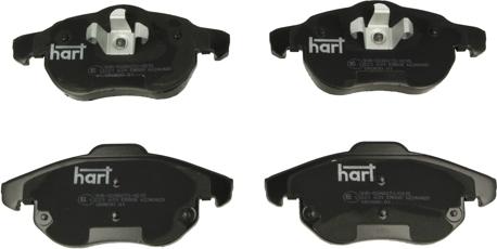 Hart 221 639 — Zestaw klocków hamulcowych, hamulce tarczowe