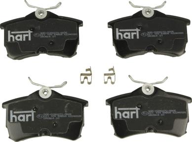 Hart 221 109 — Zestaw klocków hamulcowych, hamulce tarczowe