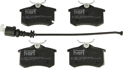 Hart 221 111 — Zestaw klocków hamulcowych, hamulce tarczowe