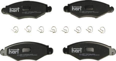Hart 221 113 — Zestaw klocków hamulcowych, hamulce tarczowe