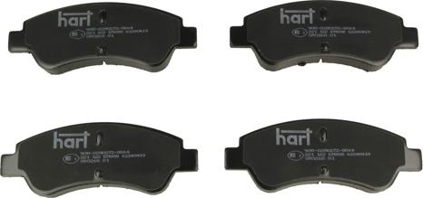 Hart 221 122 — Zestaw klocków hamulcowych, hamulce tarczowe