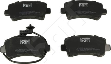 Hart 228 856 — Zestaw klocków hamulcowych, hamulce tarczowe
