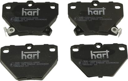 Hart 223 159 — Zestaw klocków hamulcowych, hamulce tarczowe