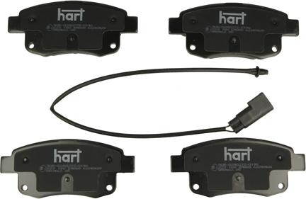 Hart 223 180 — Zestaw klocków hamulcowych, hamulce tarczowe