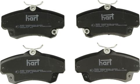 Hart 222 409 — Zestaw klocków hamulcowych, hamulce tarczowe