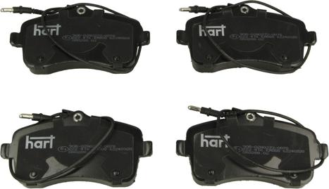 Hart 222 416 — Zestaw klocków hamulcowych, hamulce tarczowe