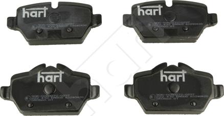 Hart 222 410 — Zestaw klocków hamulcowych, hamulce tarczowe