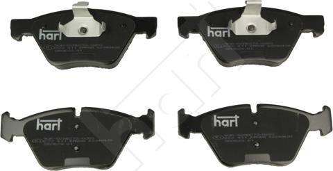 Hart 222 411 — Zestaw klocków hamulcowych, hamulce tarczowe