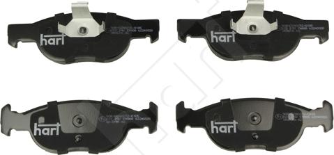 Hart 222 292 — Zestaw klocków hamulcowych, hamulce tarczowe