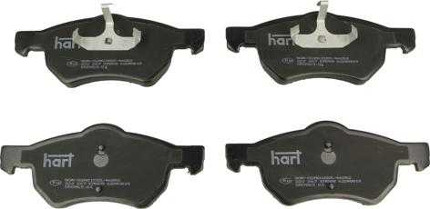Hart 222 267 — Zestaw klocków hamulcowych, hamulce tarczowe
