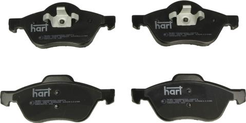 Hart 222 283 — Zestaw klocków hamulcowych, hamulce tarczowe