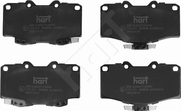 Hart 270 321 - KLOCKI HAMULCOWE PRZÓD