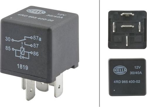 HELLA 4RD 965 400-027 — Przekaźnik, prąd pracy
