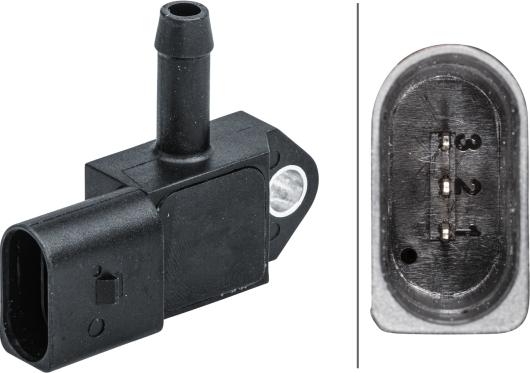 HELLA 6PP 009 409-591 — Czujnik, ciśnienie spalin