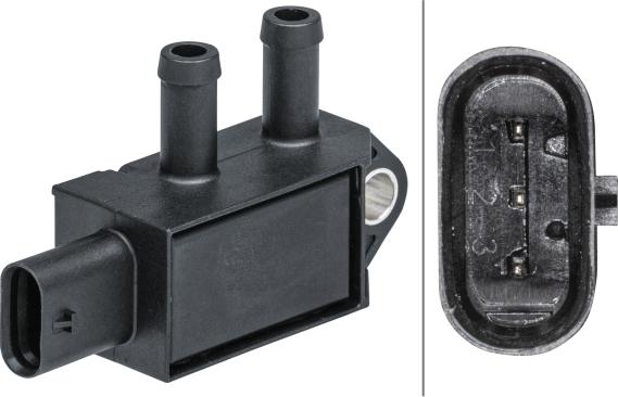 HELLA 6PP 009 403-221 — Czujnik, ciśnienie spalin
