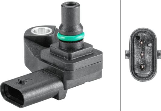 HELLA 6PP 358 152-401 — Czujnik, ciśnienie w kolektorze dolotowym