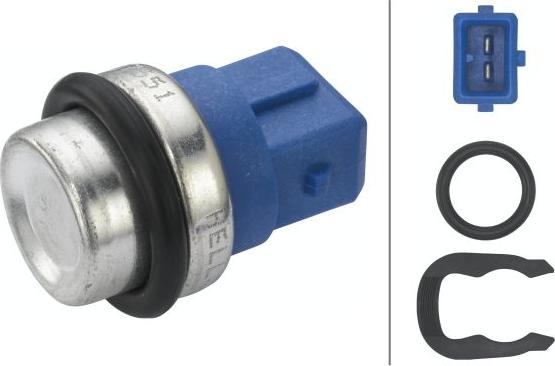 HELLA 6PT 009 107-551 — Czujnik, temperatura płynu chłodzącego