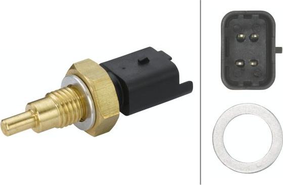 HELLA 6PT 009 309-581 — Czujnik, temperatura płynu chłodzącego