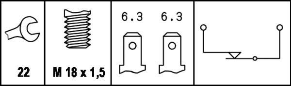 HELLA 6ZF 004 843-001 - Włącznik świateł